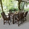 Highwood Usa Weatherly 7pc Rectangular Counter Height Outdoor Patio Furniture Dining Set 72 x 42 AD-ST7WL2CO4BA-ACE - alternate 2